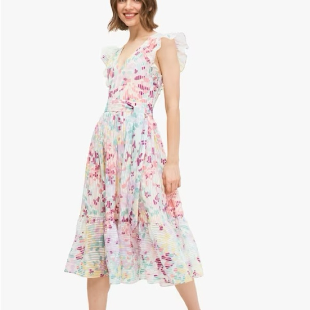 NWOT Kate Spade Painted Petals Burnout Dress